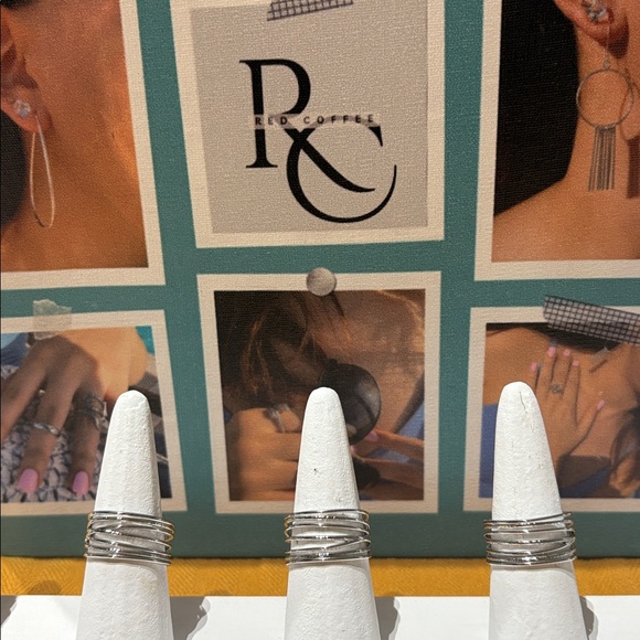 Silver Stacked Ring - 925 silver - Picture 2 of 5